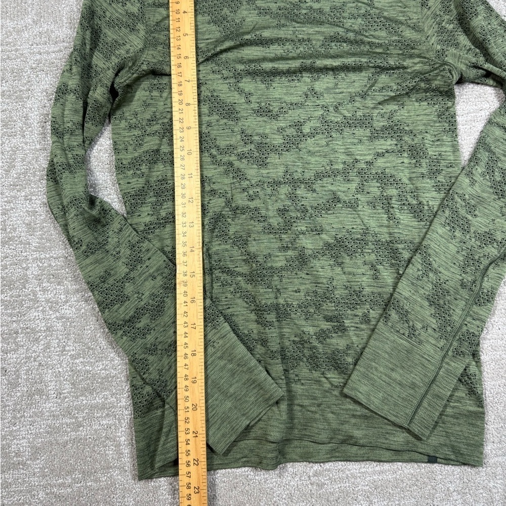 Lululemon Swiftly Breathe Long Sleeve Dot Scape Rainforest Green Shirt READ - Picture 3 of 5